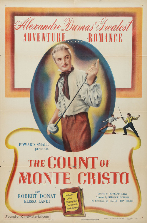 The Count of Monte Cristo - Re-release movie poster