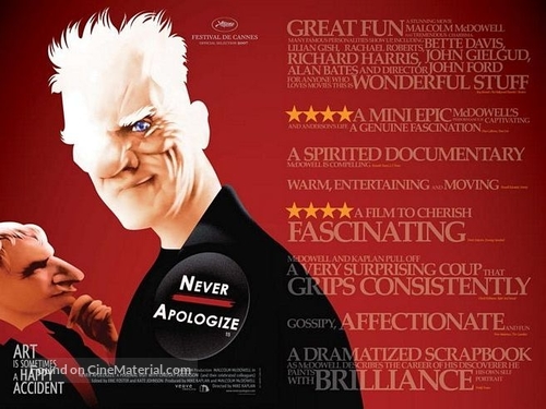 Never Apologize - British Movie Poster