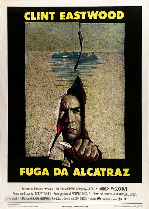 Escape From Alcatraz - Italian Movie Poster