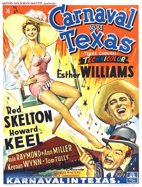 Texas Carnival - Belgian Movie Poster