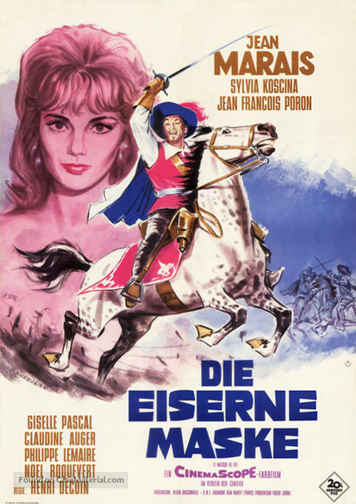 Masque de fer, Le - German Movie Poster