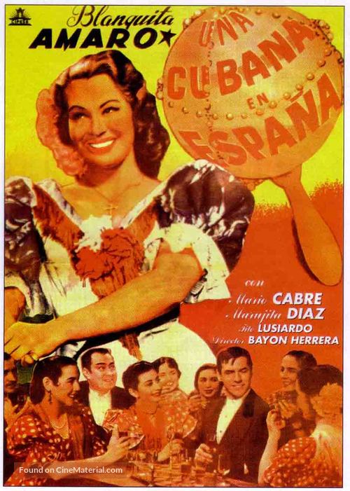 Una cubana en Espa&ntilde;a - Spanish Movie Poster