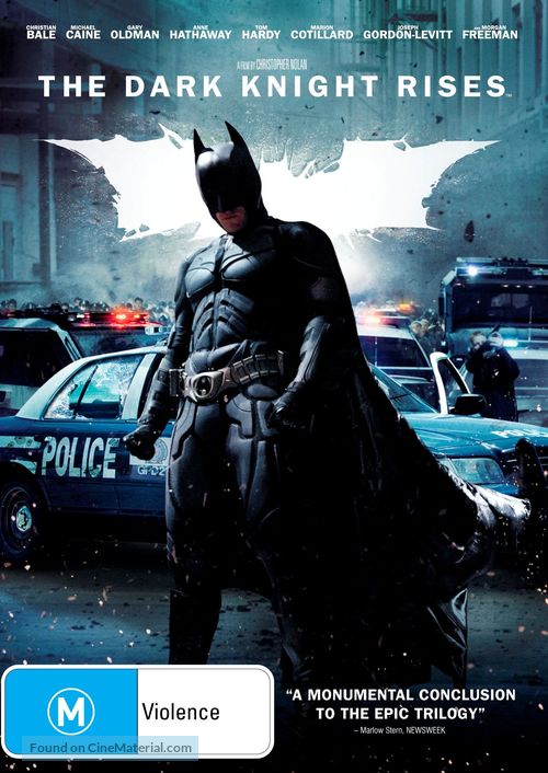 The Dark Knight Rises - Australian DVD movie cover