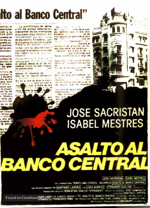 Asalto al Banco Central - Spanish Movie Poster
