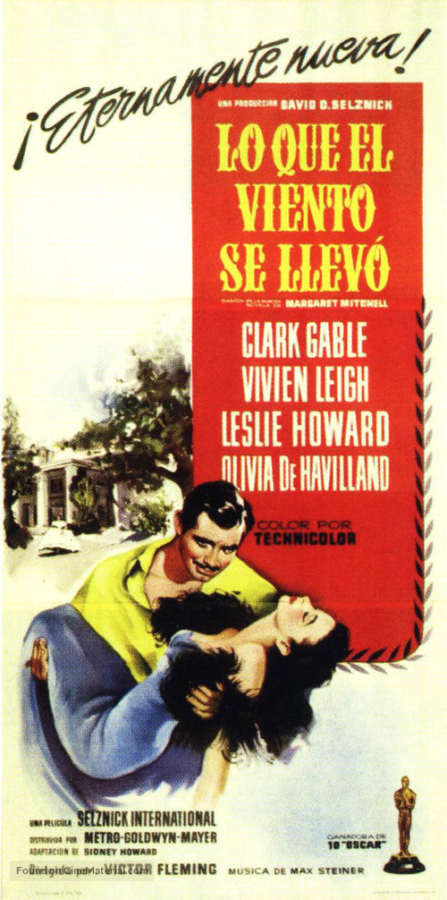 Gone with the Wind - Spanish Movie Poster