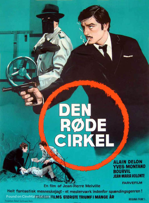 Le cercle rouge - Danish Movie Poster