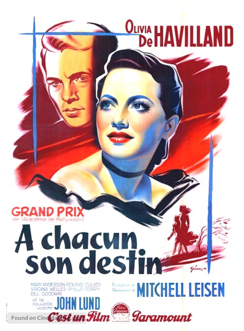 To Each His Own - French Movie Poster