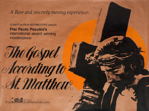 Il vangelo secondo Matteo - British Movie Poster