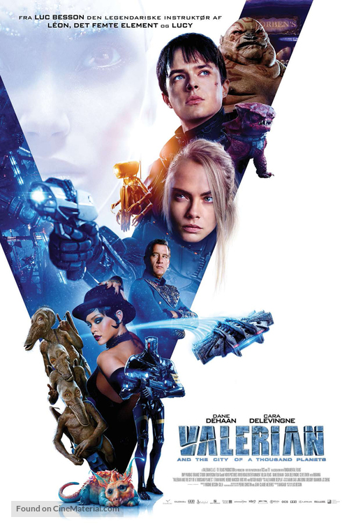 Valerian and the City of a Thousand Planets - Danish Movie Poster