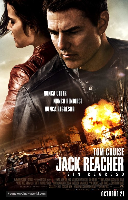 Jack Reacher: Never Go Back - Mexican Movie Poster