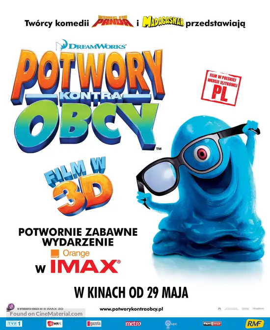 Monsters vs. Aliens - Polish Movie Poster