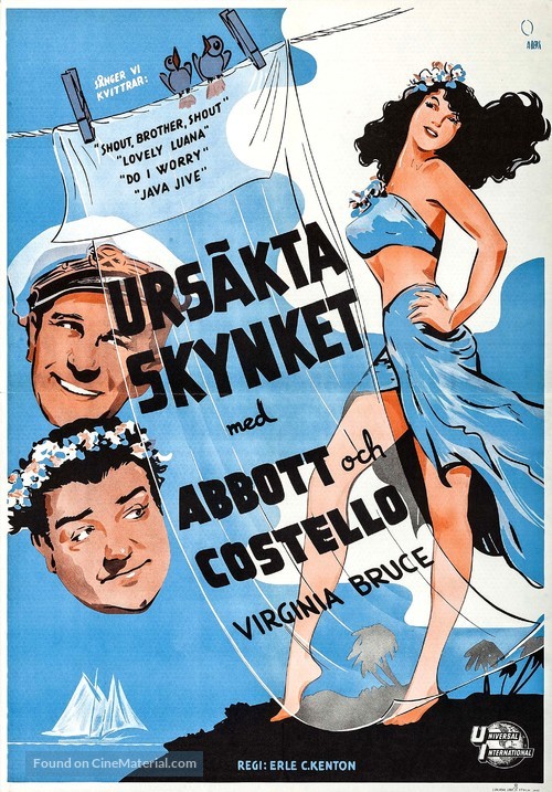 Pardon My Sarong - Swedish Movie Poster