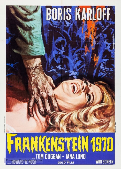 Frankenstein - 1970 - Italian Re-release movie poster