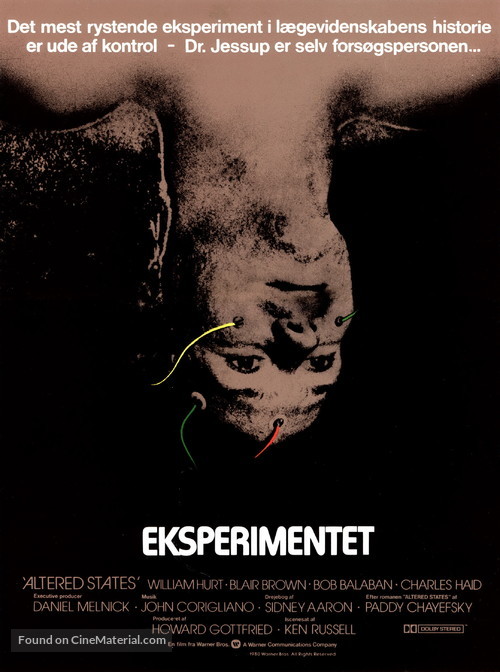 Altered States - Danish Movie Poster