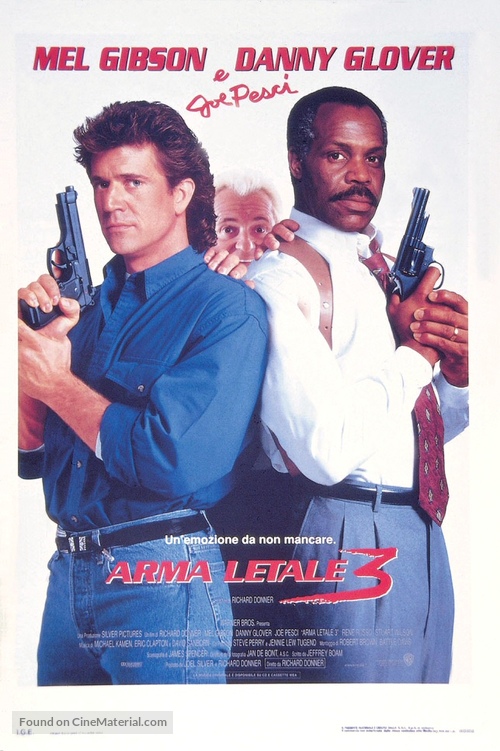 Lethal Weapon 3 - Italian Movie Poster