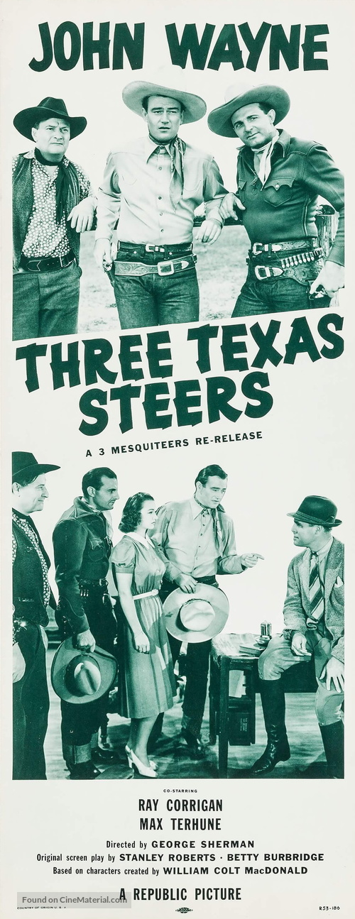 Three Texas Steers - Re-release movie poster