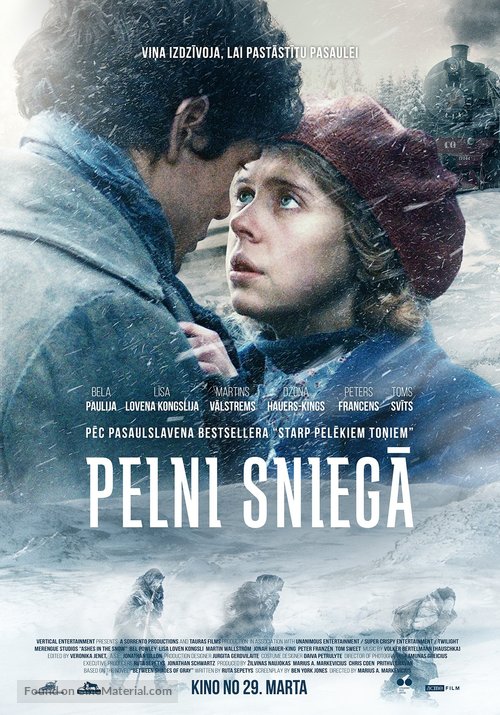 Ashes in the Snow - Latvian Movie Poster
