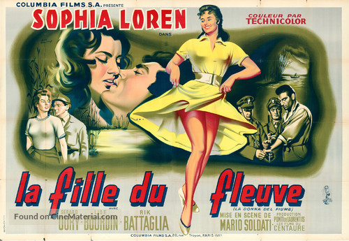 La donna del fiume - French Movie Poster