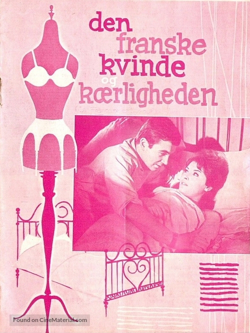 La fran&ccedil;aise et l&#039;amour - Danish Movie Poster