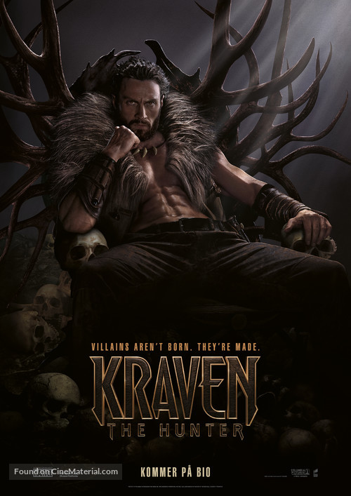 Kraven the Hunter - Swedish Movie Poster