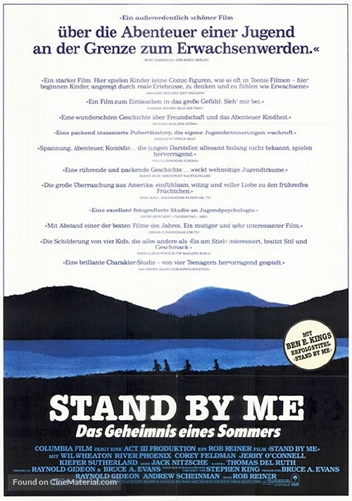 Stand by Me - German Movie Poster