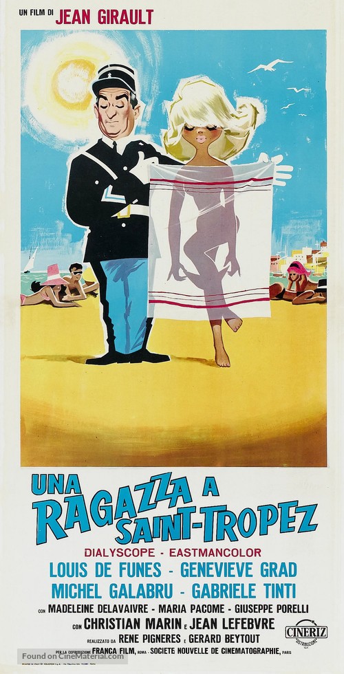 Le gendarme de St. Tropez - Italian Movie Poster