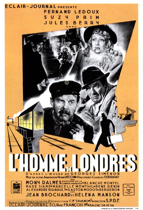 L&#039;homme de Londres - French Movie Poster