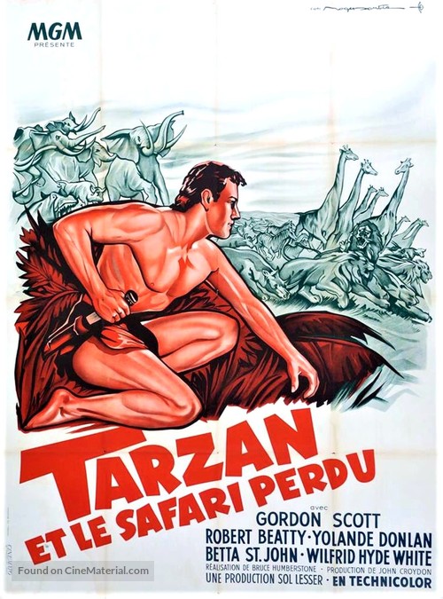 Tarzan and the Lost Safari - French Movie Poster