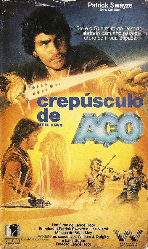 Steel Dawn - Brazilian VHS movie cover