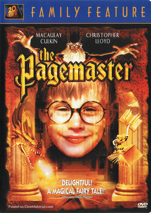 The Pagemaster - British DVD movie cover