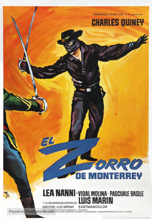 El Zorro de Monterrey - Spanish Movie Poster