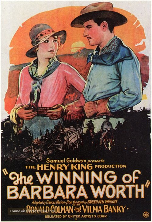 The Winning of Barbara Worth - Movie Poster