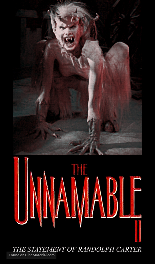 The Unnamable II: The Statement of Randolph Carter - VHS movie cover