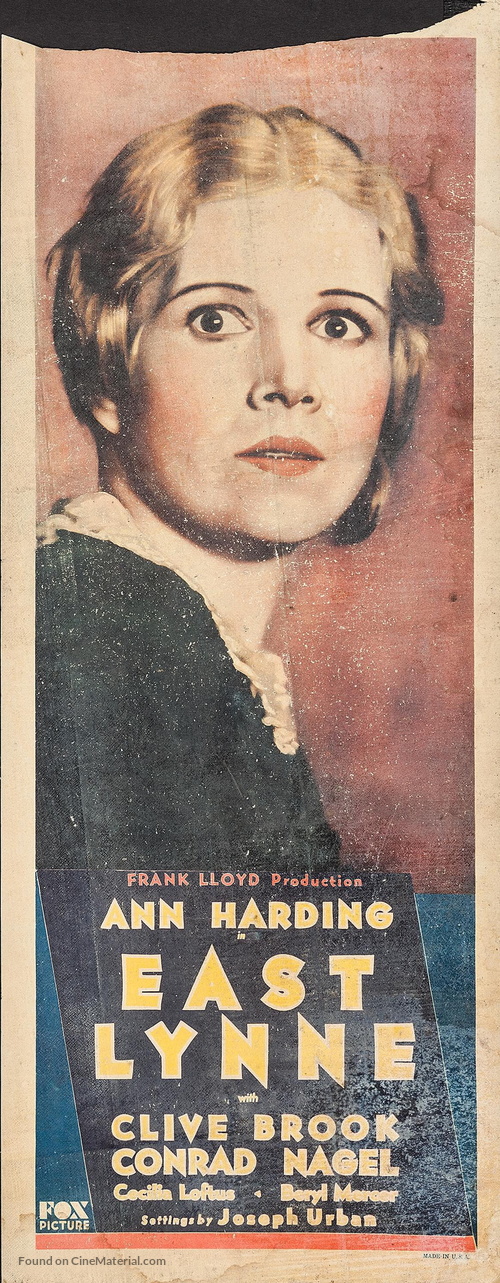 East Lynne - Movie Poster