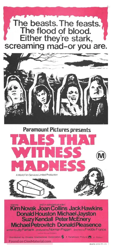 Tales That Witness Madness - Australian Movie Poster