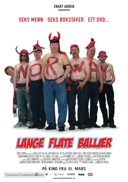 Lange flate ball&aelig;r - Norwegian poster