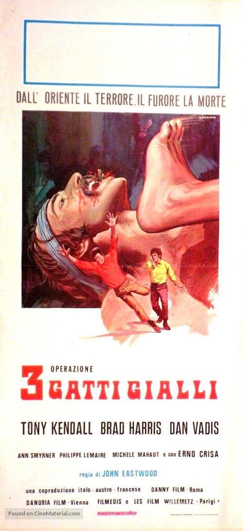 Kommissar X - Drei gelbe Katzen - Italian Movie Poster