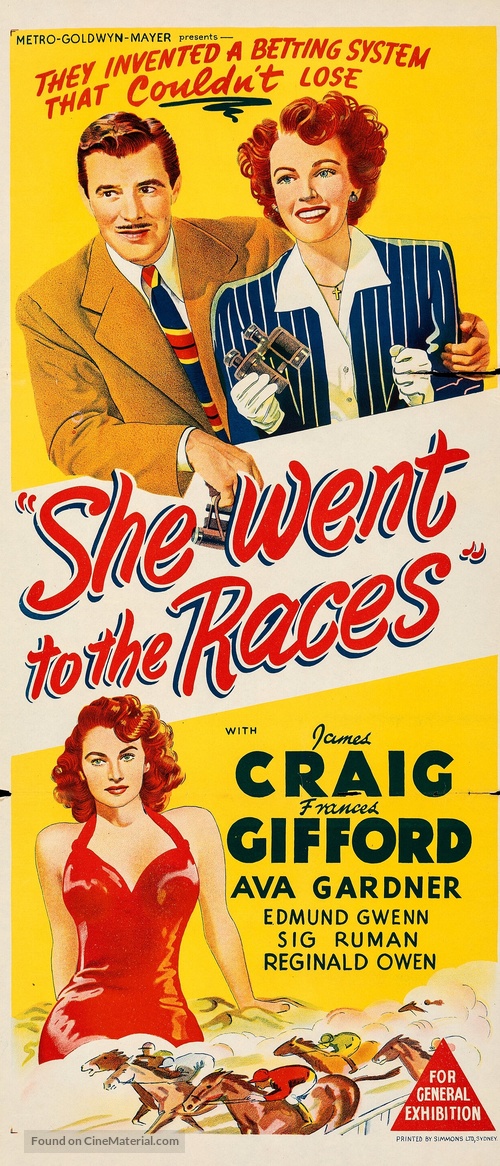 She Went to the Races - Australian Movie Poster