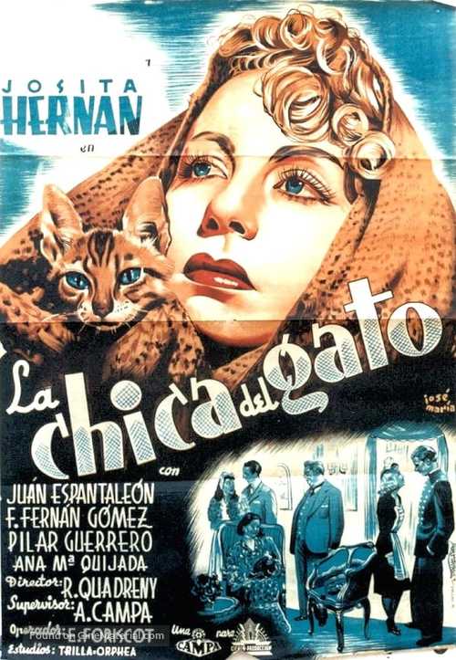 La chica del gato - Spanish Movie Poster