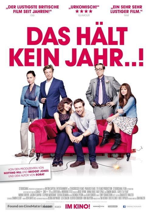 I Give It a Year - German Movie Poster