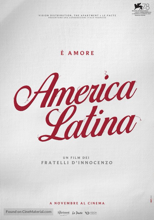 America Latina - Italian Movie Poster