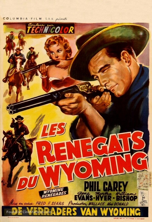 Wyoming Renegades - Belgian Movie Poster