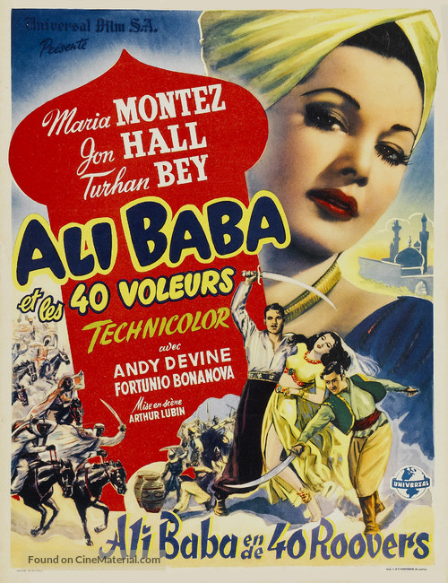 Ali Baba and the Forty Thieves - Belgian Movie Poster