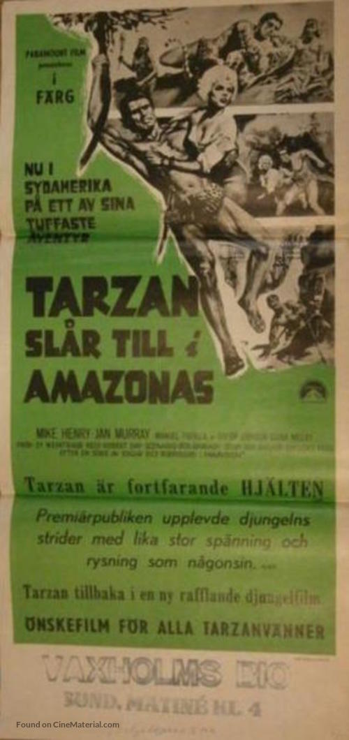 Tarzan and the Great River - Swedish Movie Poster