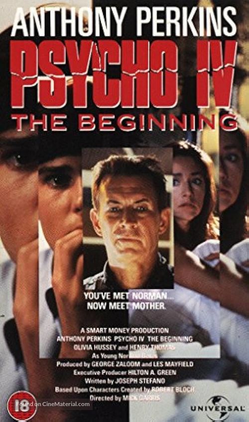 Psycho IV: The Beginning - British Movie Cover