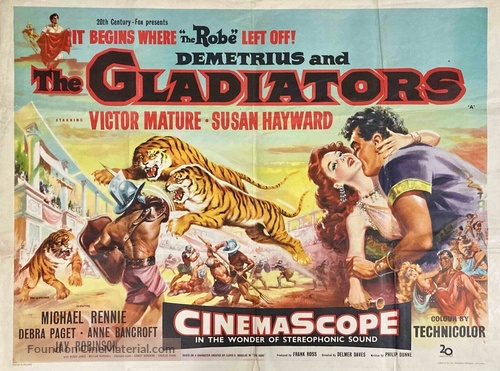Demetrius and the Gladiators - British Movie Poster