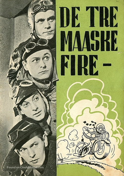 Tre m&aring;ske fire, De - Danish Movie Poster