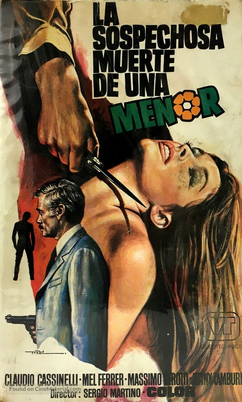 Morte sospetta di una minorenne - Spanish VHS movie cover