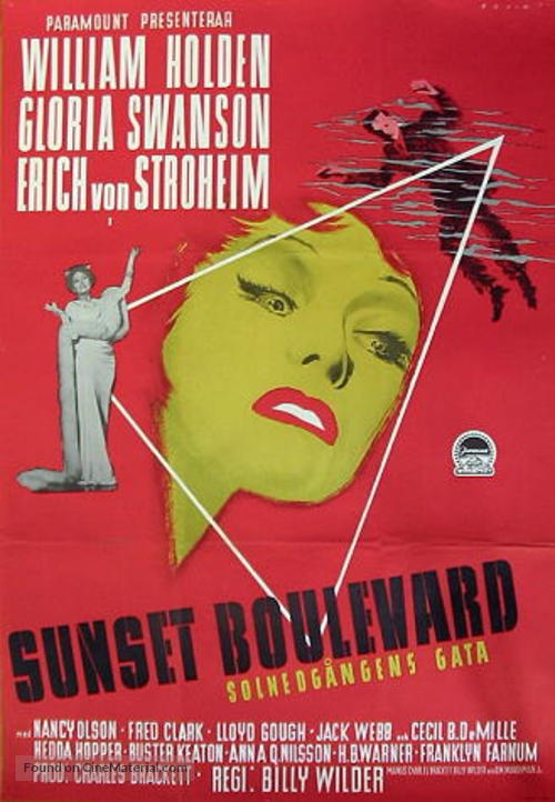 Sunset Blvd. - Swedish Movie Poster