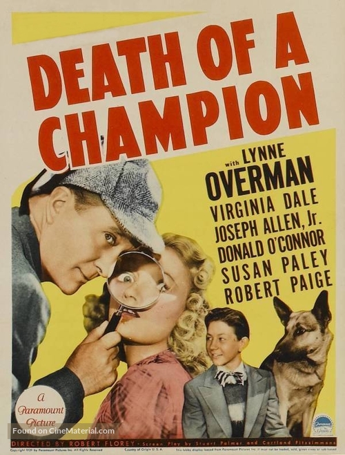 Death of a Champion - Movie Poster